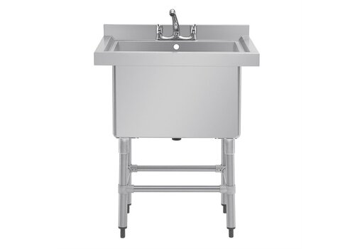  HorecaTraders Évier profond en acier inoxydable | 77x60cm | 100 L | 