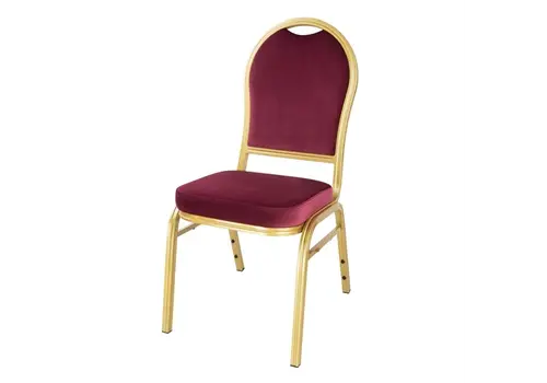  Bolero Chaises empilables Regal | rouge bordeaux | 94 x 57 x 45 cm | (4 pièces) 