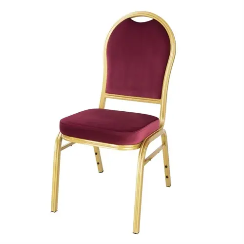  Bolero Chaises empilables Regal | rouge bordeaux | 94 x 57 x 45 cm | (4 pièces) 