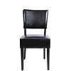 Bolero  robuuste kunstlederen stoel  | donkerbruin  | 85,8 x 42,6 x 45 cm  | (2 stuks)