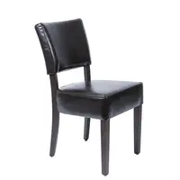chaise robuste en cuir artificiel | brun foncé | 85,8 x 42,6 x 45 cm | (2 pièces)
