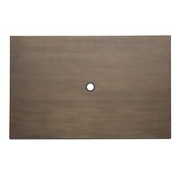 table d'extérieur en aluminium | conception en bois foncé | 120x76x76cm |