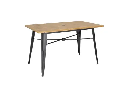  Bolero Bolero aluminum outdoor table | light wood design | 120x76x76cm | 