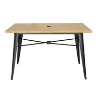 Bolero aluminum outdoor table | light wood design | 120x76x76cm |