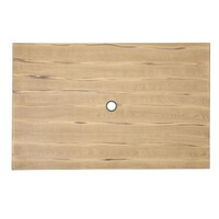 table d'extérieur en aluminium | design en bois clair | 120x76x76cm |