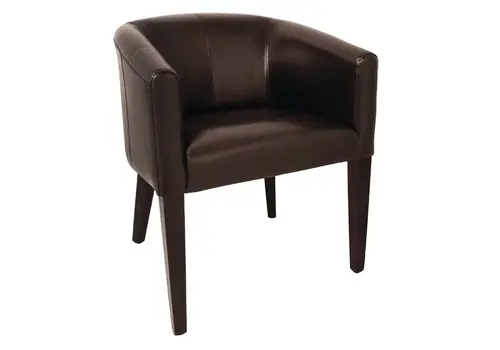  HorecaTraders Bolero polyurethane leather bucket seat | dark brown | 82 x 63 x65 cm | 
