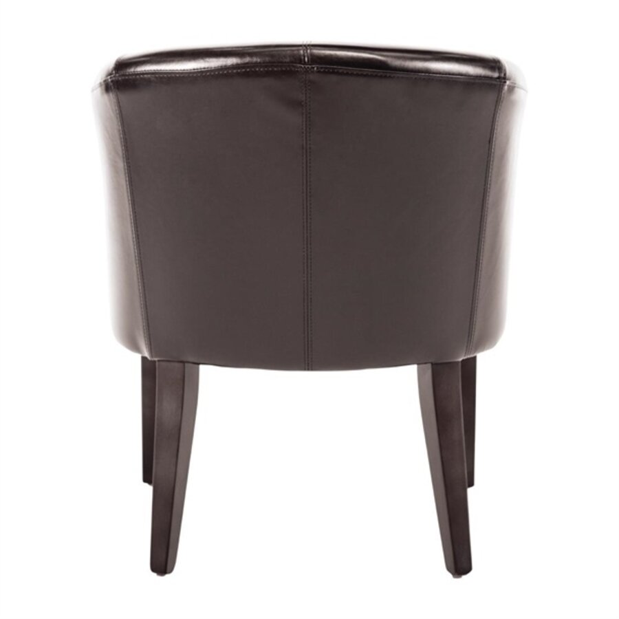 polyurethane leather bucket chair | dark brown | 82 x 63 x65 cm |