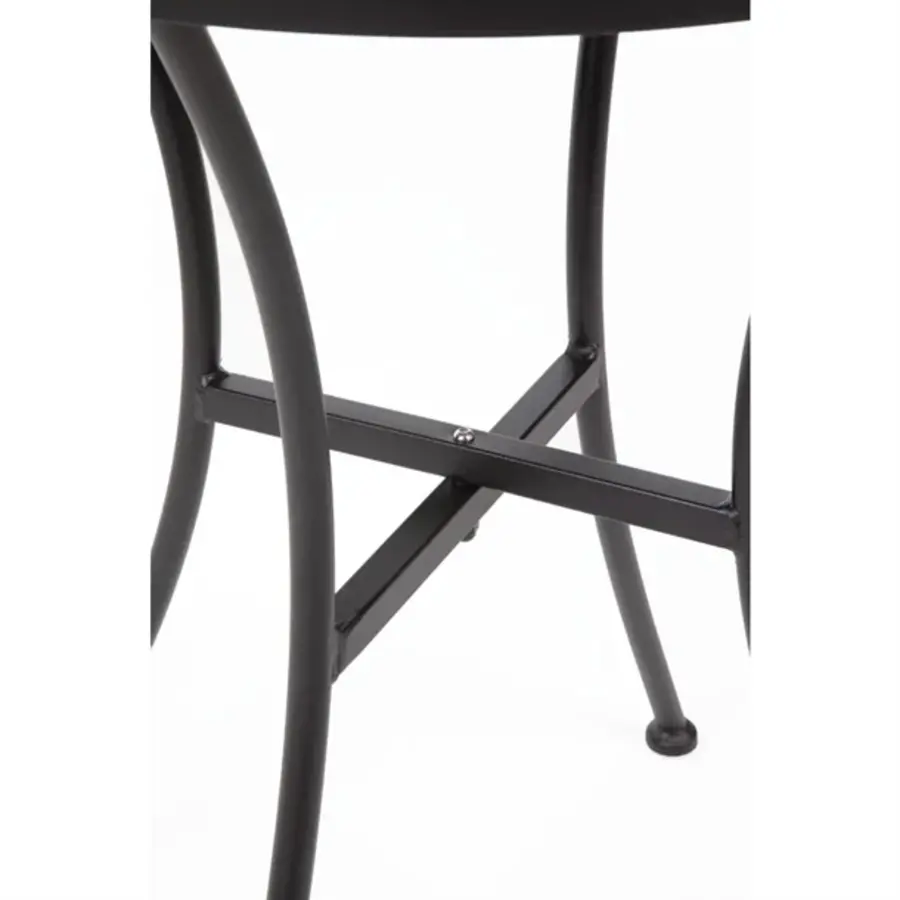 Table bistro ronde en acier | noire | 71 x 60 x 60 cm |