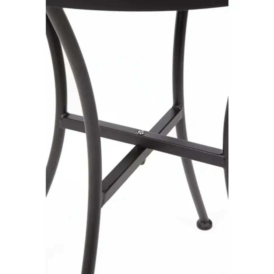 Bolero ronde stalen bistrotafel | zwart | 71 x 60 x 60 cm |