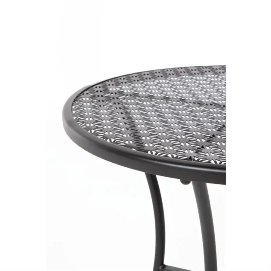 table de bistrot ronde en acier | noir | 71 x 60 x 60 cm |