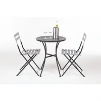 Table bistro ronde en acier | noire | 71 x 60 x 60 cm |