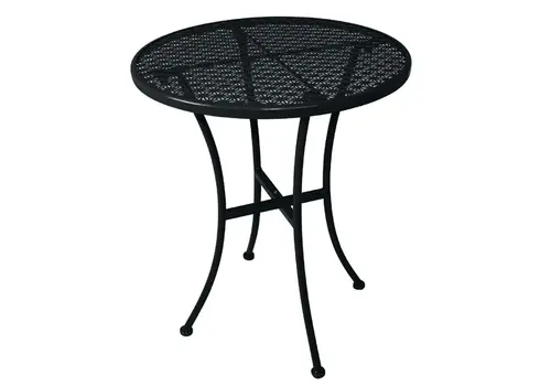  HorecaTraders Bolero round steel bistro table | black | 71 x 60 x 60 cm | 