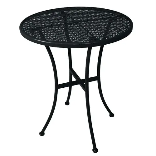  HorecaTraders Bolero round steel bistro table | black | 71 x 60 x 60 cm | 