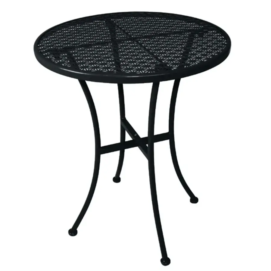 Table bistro ronde en acier | noire | 71 x 60 x 60 cm |