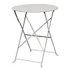 HorecaTraders Bolero round steel folding table | gray | 71 x 59.5(Ø)cm |