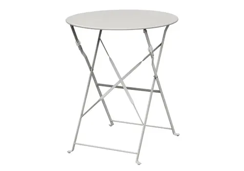  HorecaTraders Bolero ronde stalen opklapbare tafel | grijs | 71 x 59,5(Ø)cm | 