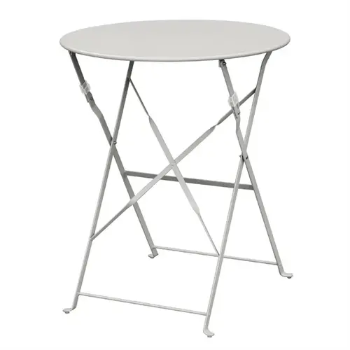  HorecaTraders Bolero ronde stalen opklapbare tafel | grijs | 71 x 59,5(Ø)cm | 