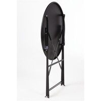 table pliante ronde en acier | Noir | 71 x 59,5(Ø)cm |