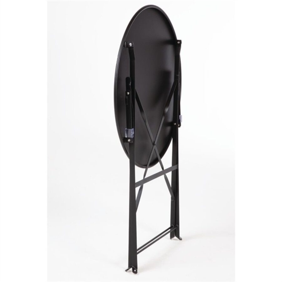 Bolero round steel folding table | Black | 71 x 59.5(Ø)cm |