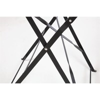 ronde stalen opklapbare tafel |  Zwart |  71 x 59,5(Ø)cm |