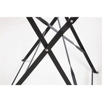 table pliante ronde en acier | Noir | 71 x 59,5(Ø)cm |