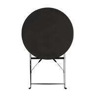table pliante ronde en acier | Noir | 71 x 59,5(Ø)cm |