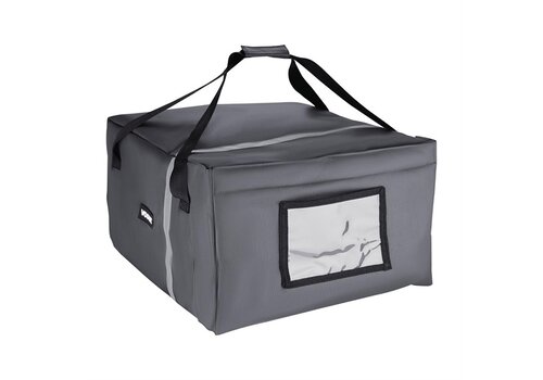  HorecaTraders Sac de livraison de pizza isotherme | Gris | 495x495x320mm 