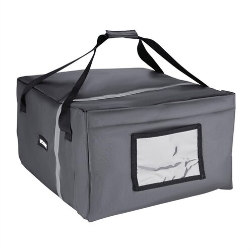  HorecaTraders Insulated pizza delivery bag | Gray | 495x495x320mm | 