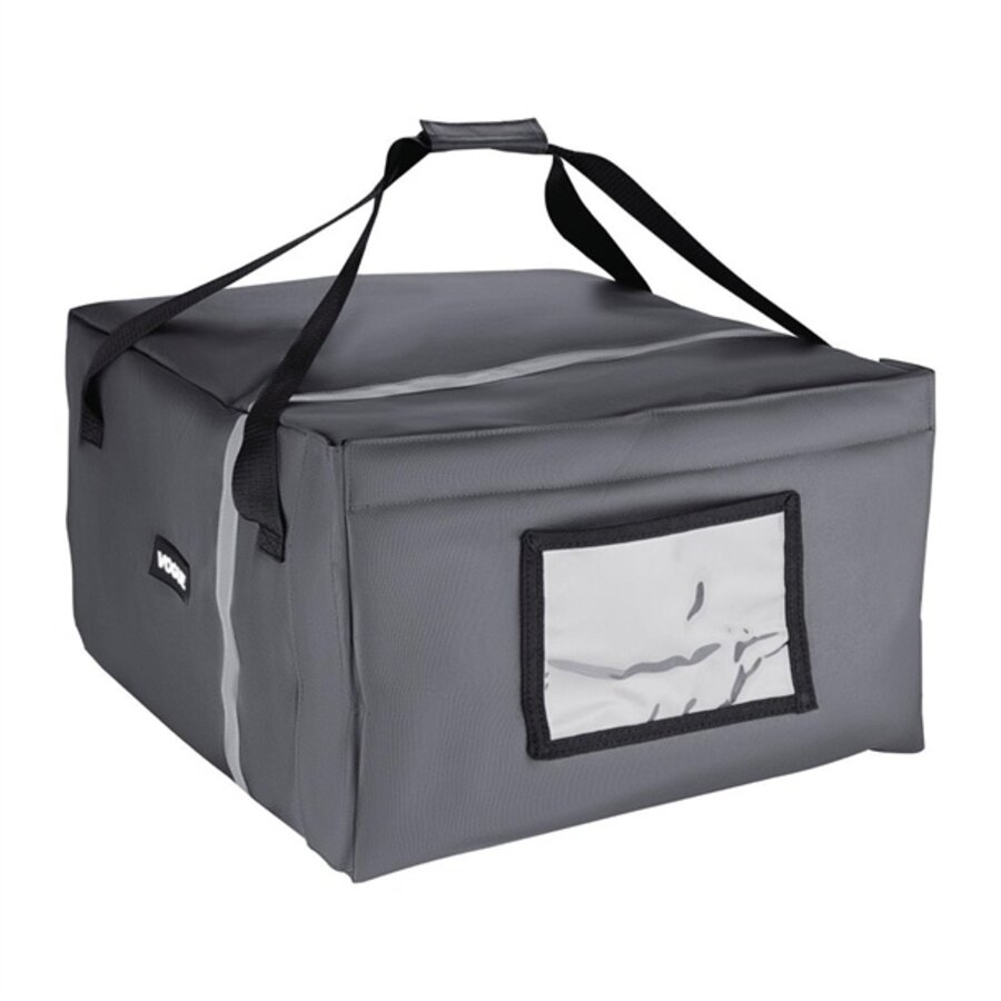 Insulated pizza delivery bag | Gray | 495x495x320mm |