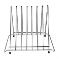 support de planche à découper robuste à 7 emplacements | acier inoxydable | 28 x 32,8 x 29,7 cm |