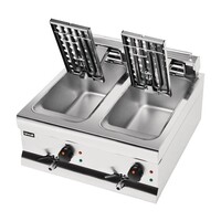 Silverlink 600 | Doppelfritteuse mit Abfluss | 2 x 9 Liter |