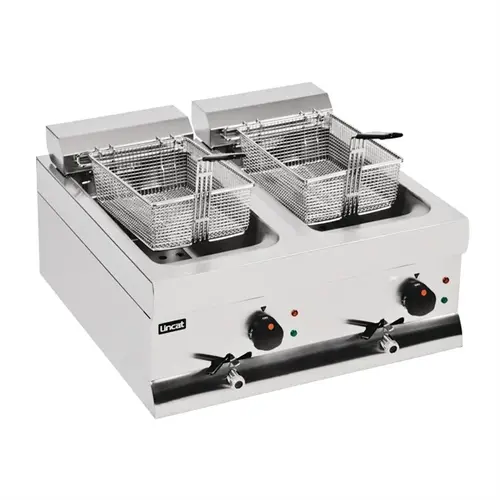  Lincat Silverlink 600 | Double fryer with drain | 2 x 9 Liters | 