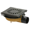 HorecaTraders Pistolet de vidange de douche en métal | acier inoxydable | ABS | 146 x 146 x 75 mm