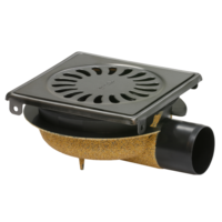 Pistolet de vidange de douche en métal | acier inoxydable | ABS | 146 x 146 x 75 mm