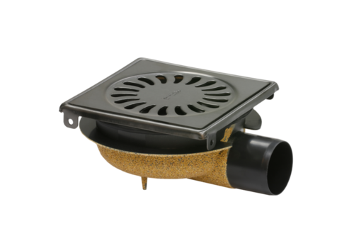  HorecaTraders Pistolet de vidange de douche en métal | acier inoxydable | ABS | 146 x 146 x 75 mm 