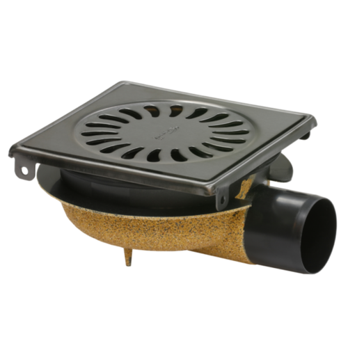  HorecaTraders Pistolet de vidange de douche en métal | acier inoxydable | ABS | 146 x 146 x 75 mm 