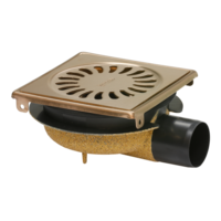 Caniveau de douche Rosé Gold | acier inoxydable | ABS | 146 x 146 x 75 mm