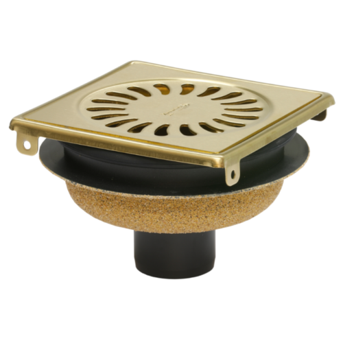  HorecaTraders Shower drain Brass | Stainless steel | ABS | 146 x 146 x 103mm 