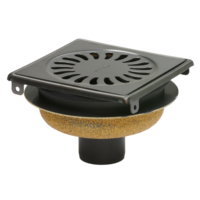 Pistolet de vidange de douche en métal | acier inoxydable | ABS | 146 x 146 x 103 mm
