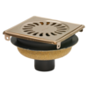 HorecaTraders Caniveau de douche Rosé Gold | acier inoxydable | ABS | 146 x 146 x 103 mm