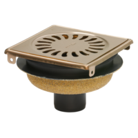 Caniveau de douche Rosé Gold | acier inoxydable | ABS | 146 x 146 x 103 mm
