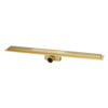 HorecaTraders Duschrinne Messing | Edelstahl | ABS | 800 x 62 x 65 mm