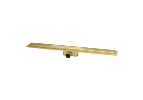  HorecaTraders Caniveau de douche en laiton | acier inoxydable | ABS | 800 x 62 x 65 mm 