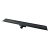 HorecaTraders Caniveau de douche Gun Metal | acier inoxydable | ABS | 700 x 62 x 65 mm