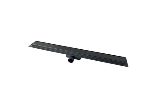  HorecaTraders Caniveau de douche Gun Metal | acier inoxydable | ABS | 700 x 62 x 65 mm 