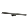 HorecaTraders Shower drain Gun Metal | Stainless steel | ABS | 900 x 62 x 65 mm