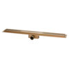 HorecaTraders Shower drain Rose Gold | Stainless steel | ABS | 800 x 62 x 65 mm