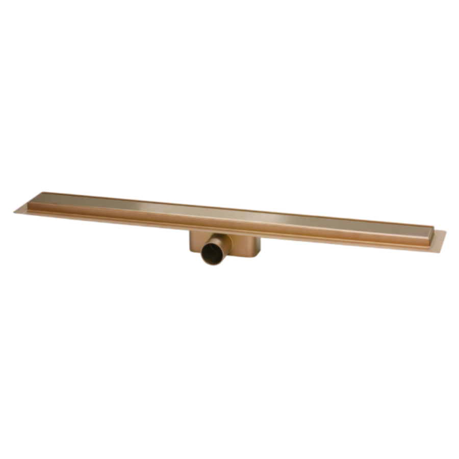Caniveau de douche Rosé Gold | Acier inoxydable | ABS | 900 x 62 x 65 mm