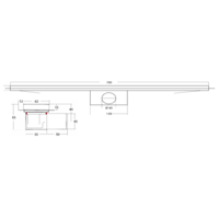 Shower drain 664.806 Gun Metal