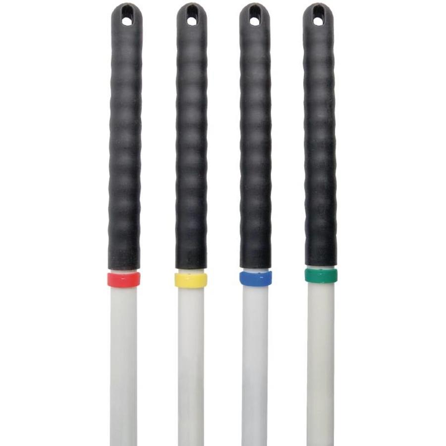 farbcodierter Schaft mit farbcodierten Clips
